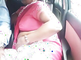 Indian Telugu aunty's seductive talk and car sex with an auto driver in HD