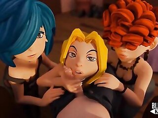Cartoon sisters get naughty to music in HD Hentai video